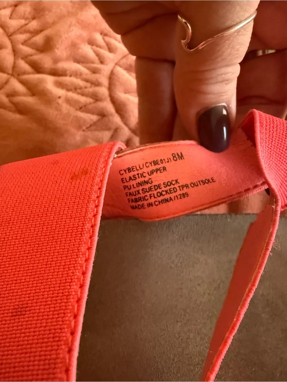 Madden Girl Women’s Neon Coral Elastic Strap Sandals